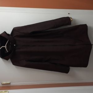 Asmar Equestrian Long Jacket, Brown, Size M